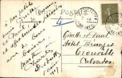 VINTAGE POSTCARD Pouliguen Blade Breaking on a Rock of the Great Dimension