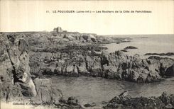 VINTAGE POSTCARD Pouliguen Rocks of the Dimension of Penchateau