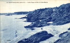 VINTAGE POSTCARD Saint Nazaire Peitte Beach and Cote has Villes Martin