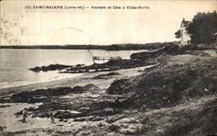 VINTAGE POSTCARD Saint Nazaire Rocks and Dimension have Ville Martin