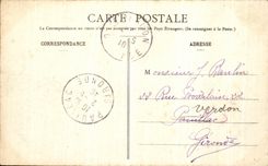 VINTAGE POSTCARD Of Saint Nazaire in Croisic by sea the Rock of Pierre Percee has Low tide