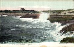 CPA La Grande Cote Effet de Vagues
