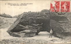 CPA Pornic Cote de la Birochere les Cheminees