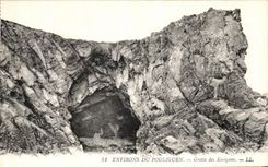 VINTAGE POSTCARD Surroundings Of Pouliguen Cave of Korigans