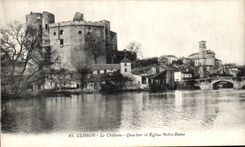 CPA Clisson Le Chateau Quartier et Eglise Notre Dame