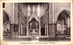 CPA Vertou Interieur de l Eglise Le Choeur