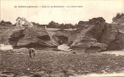 CPA Pornic Cote da la Birochere Les Chem nees