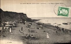 VINTAGE POSTCARD Saint Michel Chief Chief the Beach has Low tide