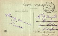 VINTAGE POSTCARD Castle of Coussac Bonneval