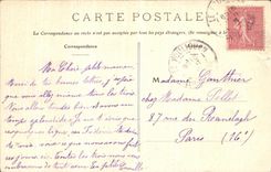 Púlpito colegial del external del St Aubin de Guerande de la POSTAL de la VENDIMIA