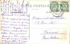 POSTAL Guerande de la VENDIMIA las paredes del St Miguel y las cubiertas de los puertos de la puerta