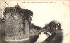 POSTAL Guerande de la VENDIMIA su recinto construido por el duque Jean V en 1431