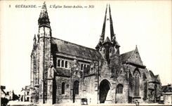 POSTAL Guerande L iglesia Aubin santo de la VENDIMIA