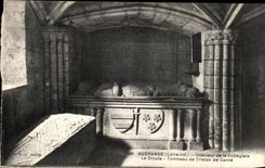 POSTAL Guerande L interior de la VENDIMIA de colegial la tumba de la cripta del borde de Tristan D