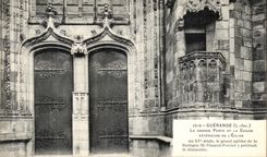 POSTAL Guerande de la VENDIMIA la puerta grande y el external del púlpito de L iglesia