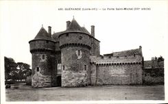 POSTAL Guerande de la VENDIMIA la puerta Miguel santo