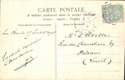 External del púlpito de Guerande de la POSTAL de la VENDIMIA de St Aubin de la iglesia