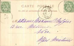 POSTAL Guerande interior de la VENDIMIA de colegial el Aubin Saint