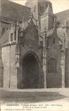 Portico colegial del St Aubin de Guerande de la POSTAL de la VENDIMIA del ataque frontal del sur
