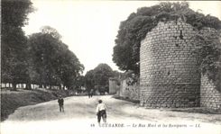 POSTAL Guerande de la VENDIMIA el email y las paredes bajos