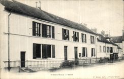 VINTAGE POSTCARD St Cyr L School Town hall
