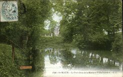 CPA Saint Maur Le Petit Bras de la Marne et Villa Schaken 