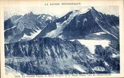 VINTAGE POSTCARD Savoy Pitteresque Great Break in the Rotted Mount and Mont Blanc Seen of Chasseforet