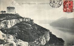 VINTAGE POSTCARD Surroundings D Aix les Bains Chambotte and the lake of Le Bourget