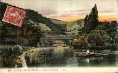 VINTAGE POSTCARD Canal De Savieres Bridge De Portout