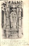 VINTAGE POSTCARD Church of Husks Figures of the Mausoleum of Philibert the beautiful German stamp Weilep
