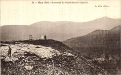 VINTAGE POSTCARD Gex Summit of the Round Mount