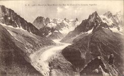 VINTAGE POSTCARD Massive of Mont Blanc Sea Of Ice and Large Needles
