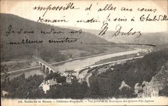 Valle de la POSTAL de la VENDIMIA del castillo de la Mosa Regnault vista del montana del alambre de cuatro Aymon
