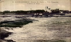 POSTAL Royan de la VENDIMIA el acantilado de la oficina de la linterna baja del chalet y de la tierra de Primavera