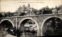 VINTAGE POSTCARD Uzerche Viadue and the Old Castle