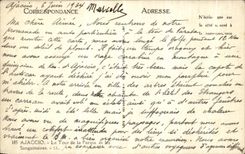 POSTAL Ajacio de la VENDIMIA la torre de Parata y de los hombres sanguinarios Corcega