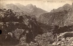 VINTAGE POSTCARD Evisa the Corsica View point