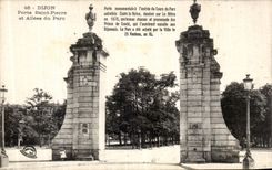 VINTAGE POSTCARD Dijon Carries Saint Pierre and Alleys of the Park