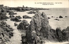 VINTAGE POSTCARD Pouliguen On the Dimension Flaises And Roches