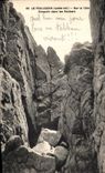 VINTAGE POSTCARD Pouliguen On the Dimension Cut in the Rocks
