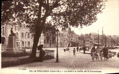 VINTAGE POSTCARD Pouliguen the Quay at the Exit of the Walk