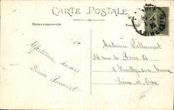 VINTAGE POSTCARD Pouliguen Sea Breaking On the Rocks