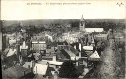 Opinion panoramica de Bourges de la POSTAL de la VENDIMIA tomada del corazon de Jacques del paladar