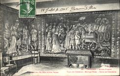 VINTAGE POSTCARD Old Grignan Prioress Carpet of the Goblins pagan Marriage Scene of knighthood