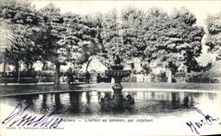 VINTAGE POSTCARD Beziers L child With fish By Injalbert