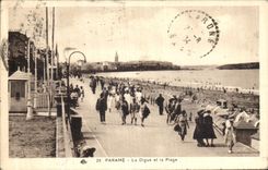 CPA Parame La Digue et La Plage 