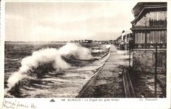 POSTAL Malo santo de la VENDIMIA la presa por el tiempo pesado