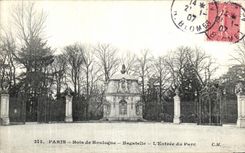 VINTAGE POSTCARD Paris Bois de Boulogne Trifle L Entered of the Park