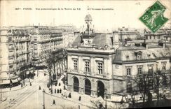 CPA Paris Vue Panoramique de la Mairie du XX et l Avenue Gambetta