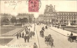 CPA Paris Le Jardin des Tuileries Vue Prise du Pavillon du Flore Louvre